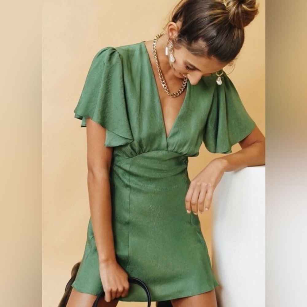 Verge Girl Green Mini Dress